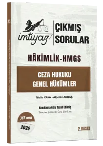 İmtiyaz Yayınları 2026 Hakimlik HMGS Ceza Hukuku Genel Hükümler Çıkmış Sorular Çözümlü