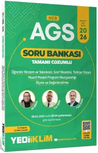 Yediiklim Yayınları 2026 MEB AGS ÖYT Sınıf Yönetimi TYMM Program Okuryazarlığı Ölçme ve Değerlendirme Tamamı Çözümlü Soru Bankası