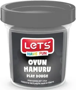 LETS Tek Renk Oyun Hamuru Gri 115 gr. (Şeffaf Bardak)