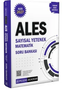 Pegem Yayınları 2027 ALES Sayısal Yetenek Matematik Tamamı Video Çözümlü Soru Bankası