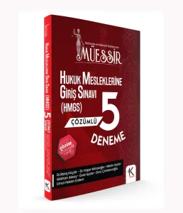 MÜESSİR Hukuk Mesleklerine Giriş Sınavına (HMGS) Hazırlık 5 Deneme Çözüm Kitapçıklı