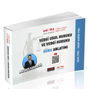 İYÖS İdari Hakim Yardımcılığı Vergi Usul Hukuku ve Vergi Hukuku Video Takip Ders Notu Konu Anlatımı 2026
