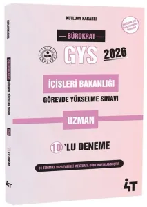 4T Yayınları 2026 GYS İçişleri Bakanlığı Uzman 10'lu Deneme