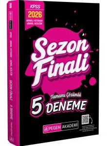 Pegem Yayınları 2026 KPSS Genel Yetenek Genel Kültür Sezon Finali Tamamı Çözümlü 5 Deneme