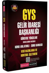 Pegem Yayınları 2026 GYS Gelir İdaresi Başkanlığı Veri Hazırlama ve Kontrol İşletmeni Konu Anlatımlı Soru Bankası