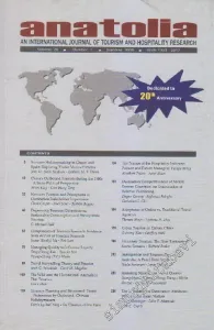 Anatolia An International Journal Of Tourism And Hospitality Research -