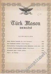 Türk Mason Dergisi - Sayı: 50, Yıl: 13, Nisan 1963