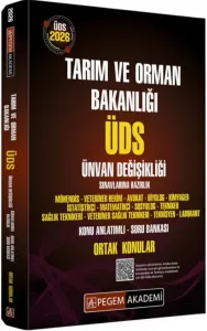 Pegem Yayınları 2026 ÜDS Tarım ve Orman Bakanlığı Ünvan Değişikliği Sınavlarına Hazırlık Ortak Konular Konu Anlatımlı Soru Bankası