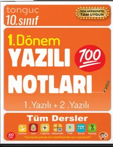 Tonguç Akademi 10. Sınıf Yazılı Notları 1. Dönem 1 ve 2. Yazılı