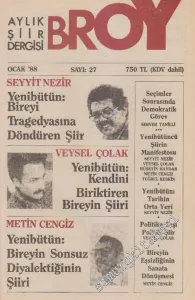 Broy Aylık Şiir Dergisi - Sayı: 27      Ocak