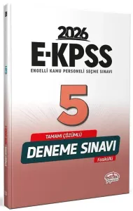 Editör Yayınları 2026 EKPSS Tamamı Çözümlü 5 Deneme Sınavı