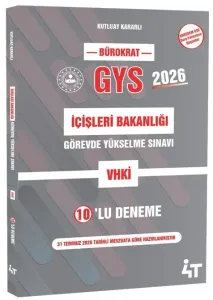 4T Yayınları 2026 GYS İçişleri Bakanlığı VHKİ 10'lu Deneme