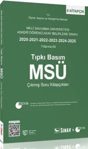 Sınav Yayınları MSÜ Tıpkı Basım Son 6 Yıl Çıkmış Soru Kitapçıkları