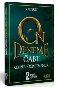 İsem ÖABT KPSS Rehber Öğretmenliği Tamamı Çözümlü 10 Deneme 2017