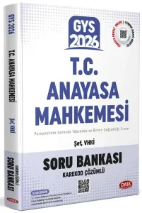 Data Yayınları 2026 T.C. Anayasa Mahkemesi Şef, VHKİ Karekod Çözümlü Soru Bankası