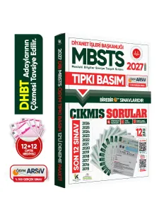 Karakutu Yayınları 2026 DİB-MBSTS ÖSYM Çıkmış Soru Tıpkı Basım 12'li Kitapçık Türkiye Geneli Deneme Paketi