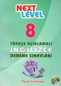 8. Sınıf Next Level TEOG 1 Türkçe Açıklamalı İngilizce Deneme Sınavları Palme Yayıncılık