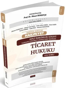 Savaş Yayınları 2025 Orijinal Sorular HAKİMİYET Adli Hakimlik Ticaret Hukuku Çıkmış Soru Bankası