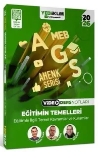 Yediiklim Yayınları 2026 MEB AGS Ahenk Serisi Eğitimin Temelleri Eğitimle İlgili Temel Kavramlar ve Kuramlar Video Ders Notları