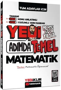 Yediiklim Yayınları KPSS-ALES-DGS Yedi Adımda Temel Matematik Video Konu Anlatımlı Video Çözümlü Soru Bankası