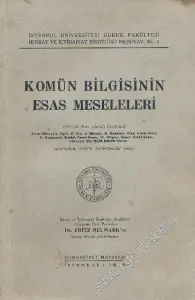 Komün Bilgisinin Esas Meseleleri -