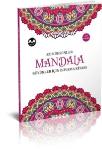 Mandala Zor Desenler Büyükler İçin Boyama Kitabı