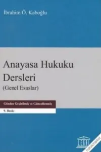 Anayasa Hukuku Dersleri-Büyük Boy