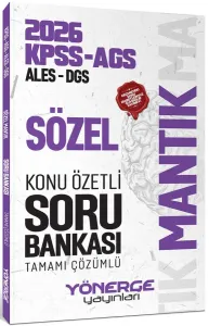 Yönerge Yayınları 2026 KPSS MEB-AGS ALES DGS Sözel Mantık Konu Özetli Soru Bankası Çözümlü