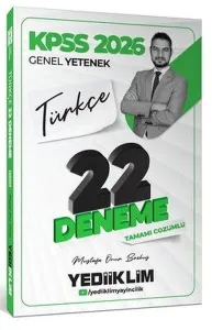 Yediiklim Yayınları 2026 KPSS Genel Yetenek Türkçe Tamamı Çözümlü 22 Deneme Sınavı