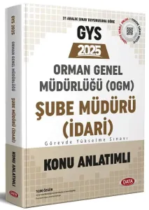 Data Yayınları 2025 Orman Genel Müdürlüğü Şube Müdürü (İdari) Konu Anlatımlı