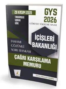 GYS 2026 İçişleri Bakanlığı Çağrı Karşılama Memuru Tamamı Çözümlü Soru Bankası