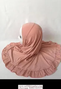 Çocuk Bonesi fırfırlı pratik başörtü (10 yaş üzeri yetişkinede uygun)