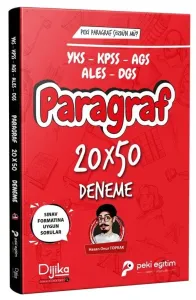 Dijika Yayınları KPSS YKS MEB-AGS ALES DGS Paragraf 20x50 Deneme