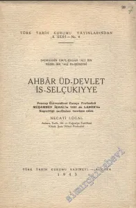 Ahbâr üd - Devlet is -  Selçukıyye -