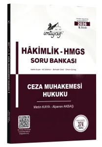 İMTİYAZ 2026 HMGS Hakimlik Ceza Muhakemesi Hukuku Soru Bankası