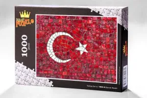 Türkiye Serisi - Bayrak Mozaik 1000 Parça Puzzle