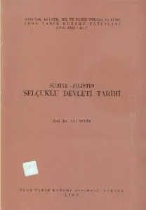 Suriye Filistin Selçuklu Devleti Tarihi