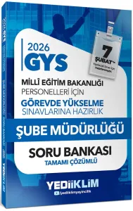 Yediiklim Yayınları 2026 MEB GYS Şube Müdürlüğü Tamamı Çözümlü Soru Bankası