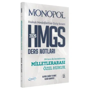 HMGS Milletlerarası Özel Hukuk Ders Notları