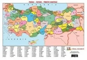 Türkiye Haritası Puzzle 42 Parça