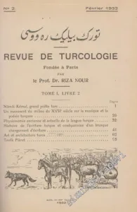 Türk Bilig Revüsü = Revue de Turcologie - Fondee a Paris - No: 2; Yıl: Fevrier 1932; Tome I; Livre 2       1932