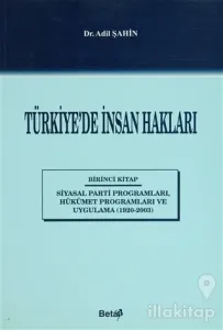 Türkiye'de İnsan Hakları 1. Kitap