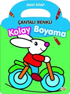 Çantalı Renkli Kolay Boyama - Mavi kitap