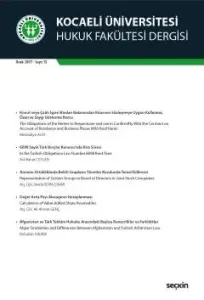 Kocaeli Üniversitesi Hukuk Fakültesi Dergisi Sayı:15 Ocak 2017
