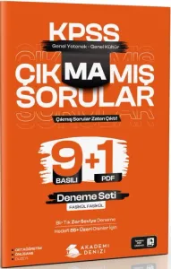 Akademi Denizi KPSS Lise Ortaöğretim Ön Lisans Çıkmamış Sorular 9+1 Deneme Çözümlü