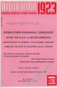 Aydınlanma 1923 Bağımsız Kemalist Düşün Dergisi - Sayı: 17    Yıl: 2  Kasım - Aralık 1997