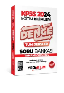 Yediiklim Yayınları 2024 KPSS Eğitim Bilimleri Denge Serisi Tamamı Çözümlü Tüm Dersler Soru Bankası