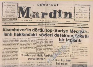 Demokrat Mardin Günlük Siyasi Gazete - Cumhuriyet Halk Partisi Parçalanıyor - Sayı: 231  Yıl: 2    Şubat