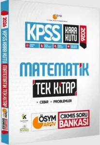 Kara Kutu Yayınları 2026 KPSS Kara Kutu Matematik TEK KİTAP ÖSYM Arşiv Çıkmış Soru Bankası Konu Özetli Dijital Çözümlü