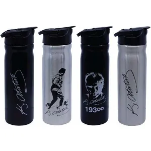 GLOBOX ÇELİK MATARA- ATATÜRK BASKILI 500ML